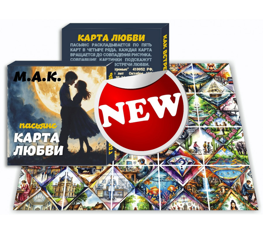 Пасьянс "Карта любви"